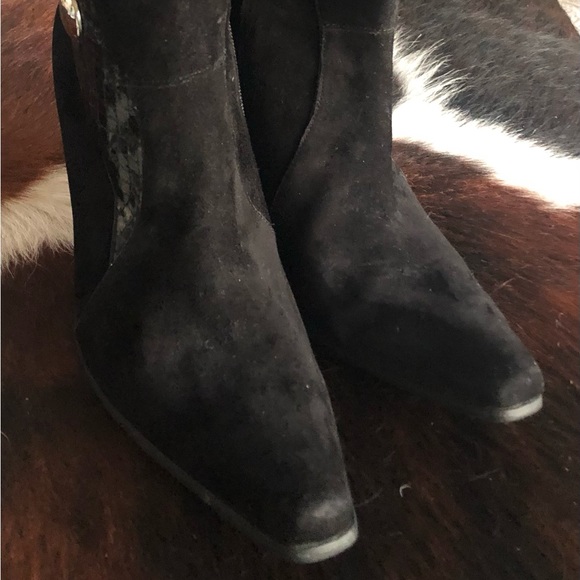 Bellini Vinnie Black Leather and Suede Boots  Sz 10 - Picture 7 of 16